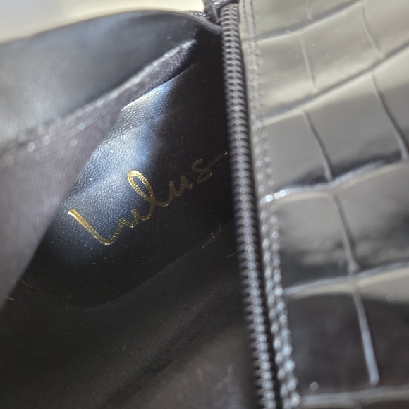 Lulu's Black Crocodile Breesa Boots, Excellent Condition, Size 10 - Picture 8 of 11